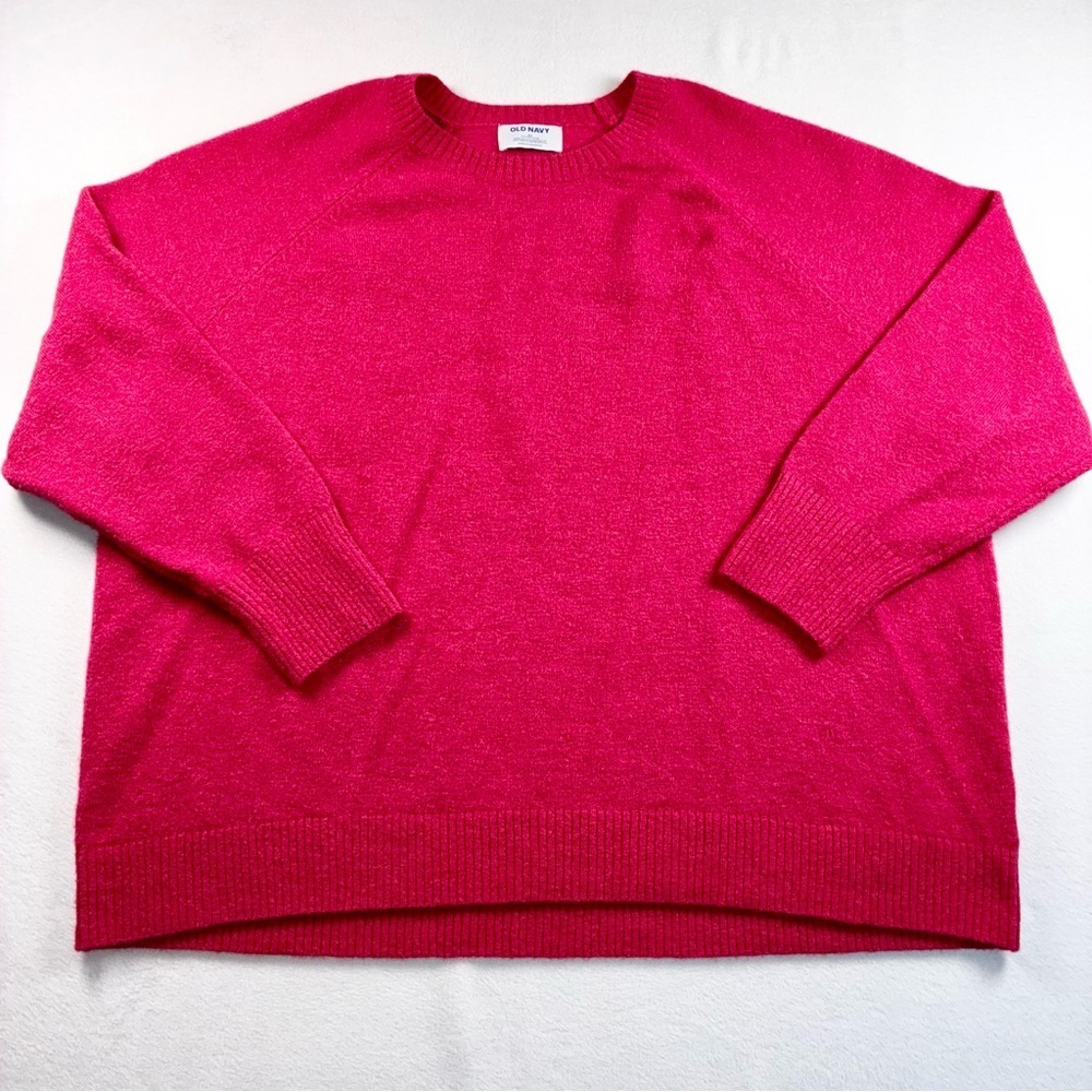Old Navy Sweater Crew Neck Pullover Womens Pink 2X NWOT Soft Cozy Layer